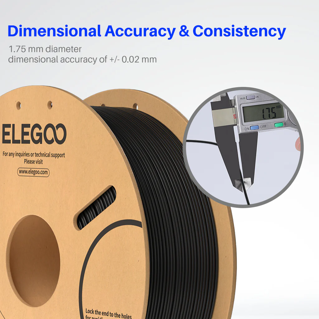 PLA Filament 1.75mm Black 10KG - Image 3