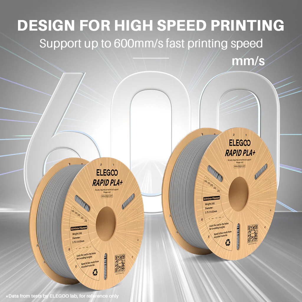 RAPID PLA Plus Filament 1.75mm Grey 10KG - Image 3